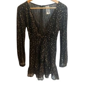 Sadie & Sage Womens Fairy Whimsigoth Sheer Mesh Mini Dress Size XS NYE Holiday